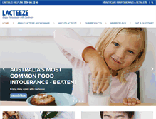 Tablet Screenshot of lacteeze.com.au